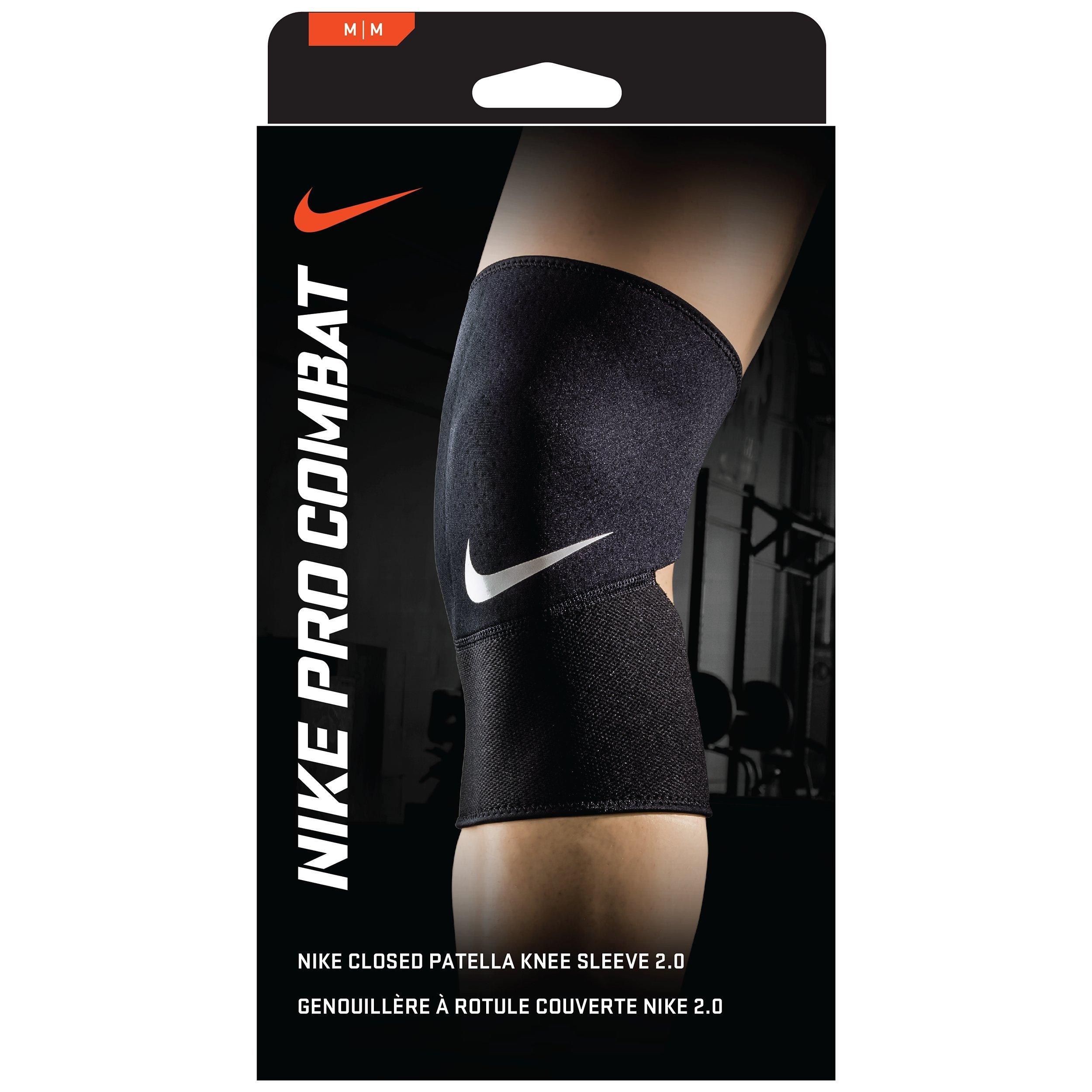 Nike Pro Combat Closed Patella Knee Sleeve 2.0 Black White