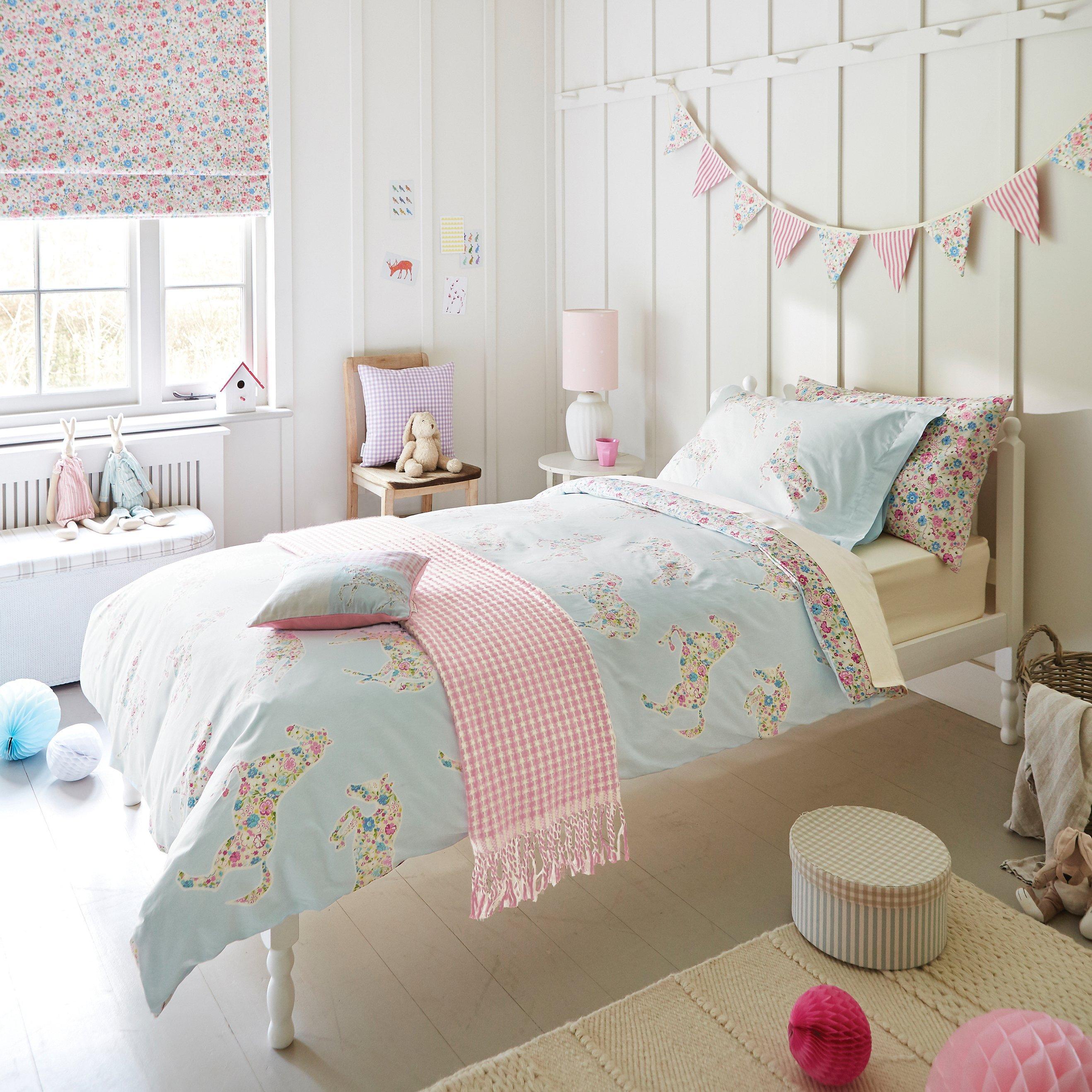 Sanderson Pretty Ponies Duvet and Pillowcase Set, Single