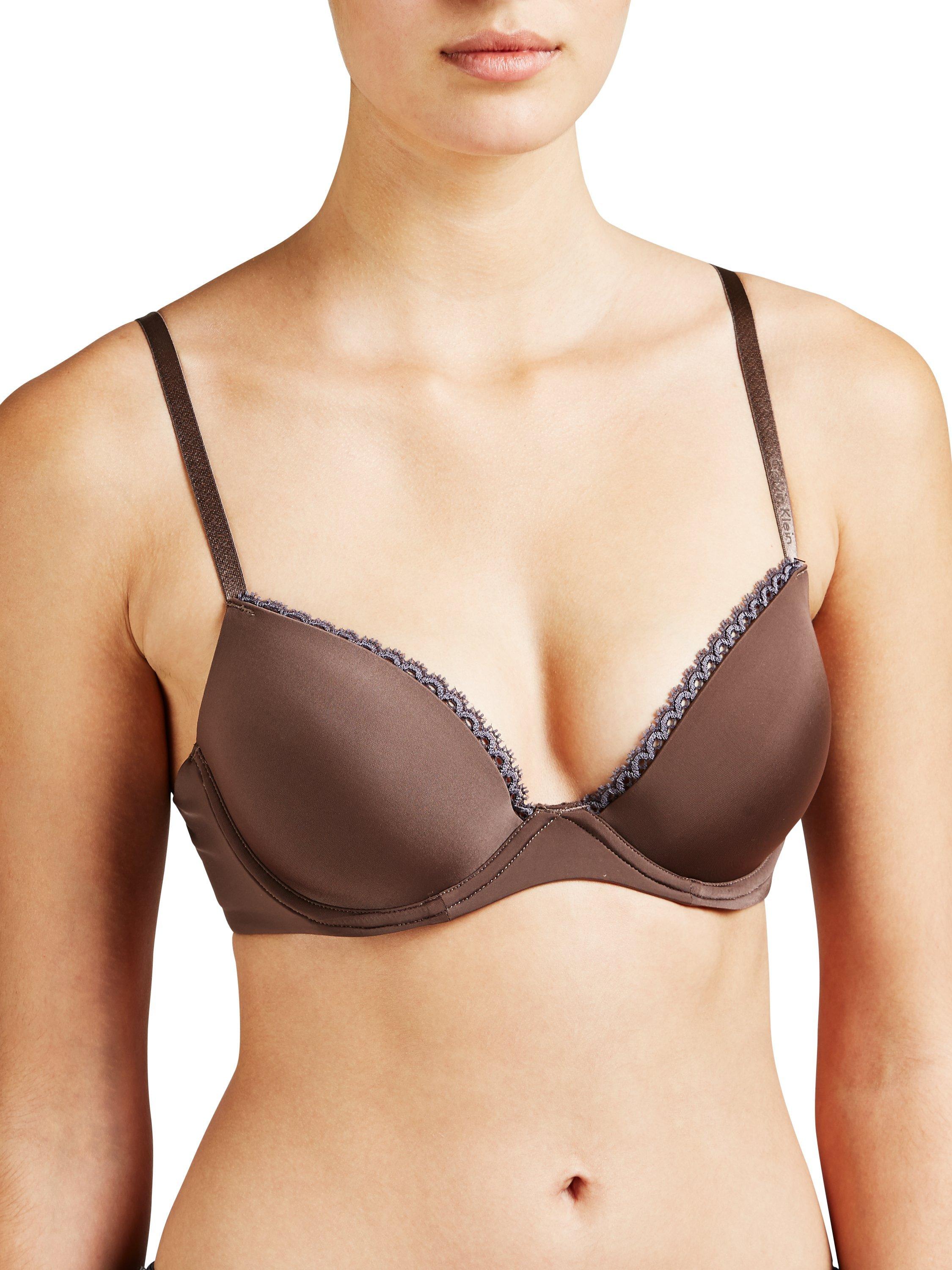 Calvin Klein Underwear Seductive Comfort Customised Lift Bra, Smoke