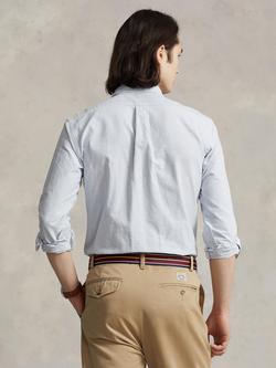 Polo Ralph Lauren Custom Fit Oxford Shirt, Striped Blue/White - view 2, Blue/White