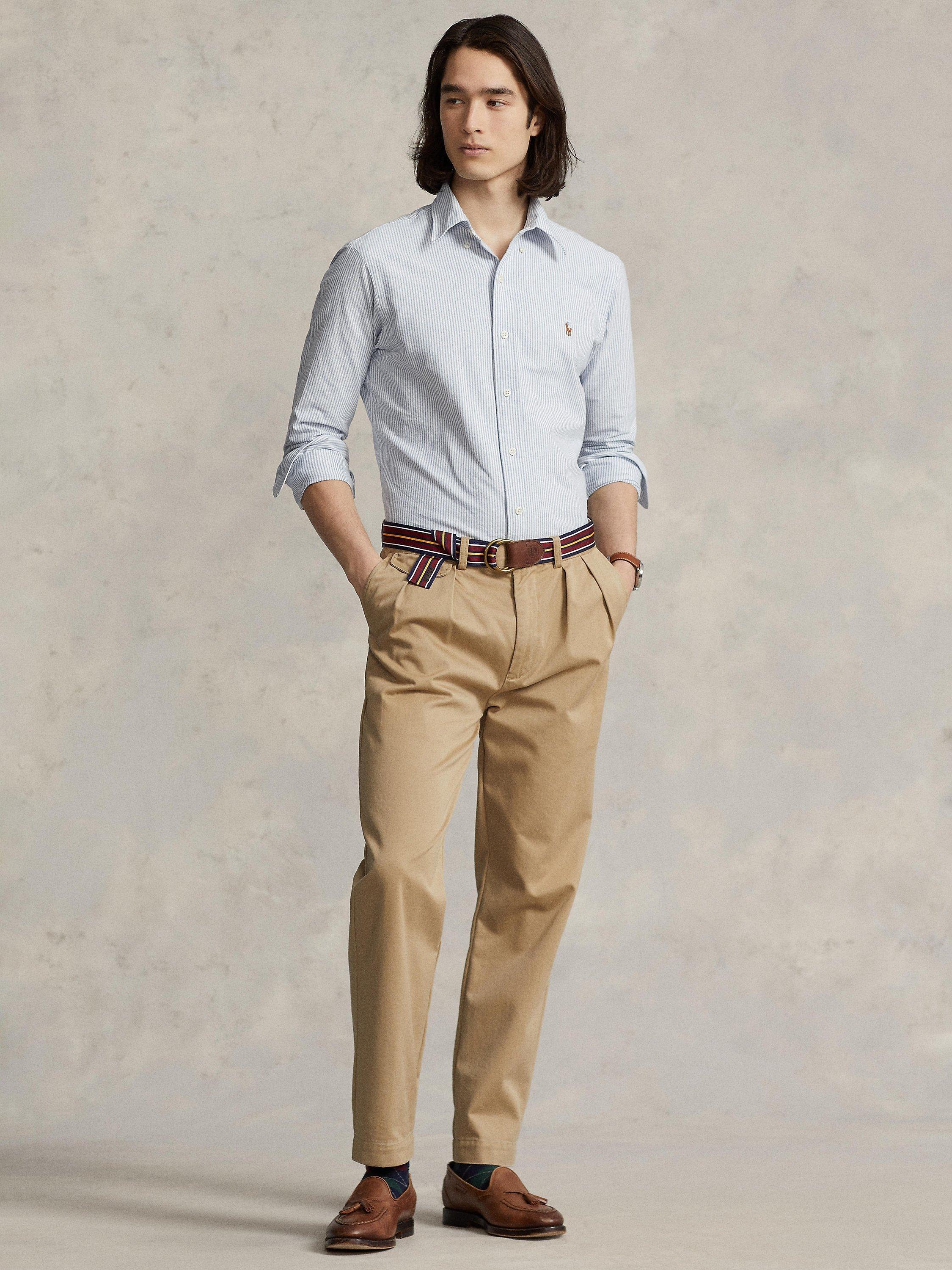 Product image 5 of 5, which shows Polo Ralph Lauren Custom Fit Oxford Shirt, Striped Blue/White, S