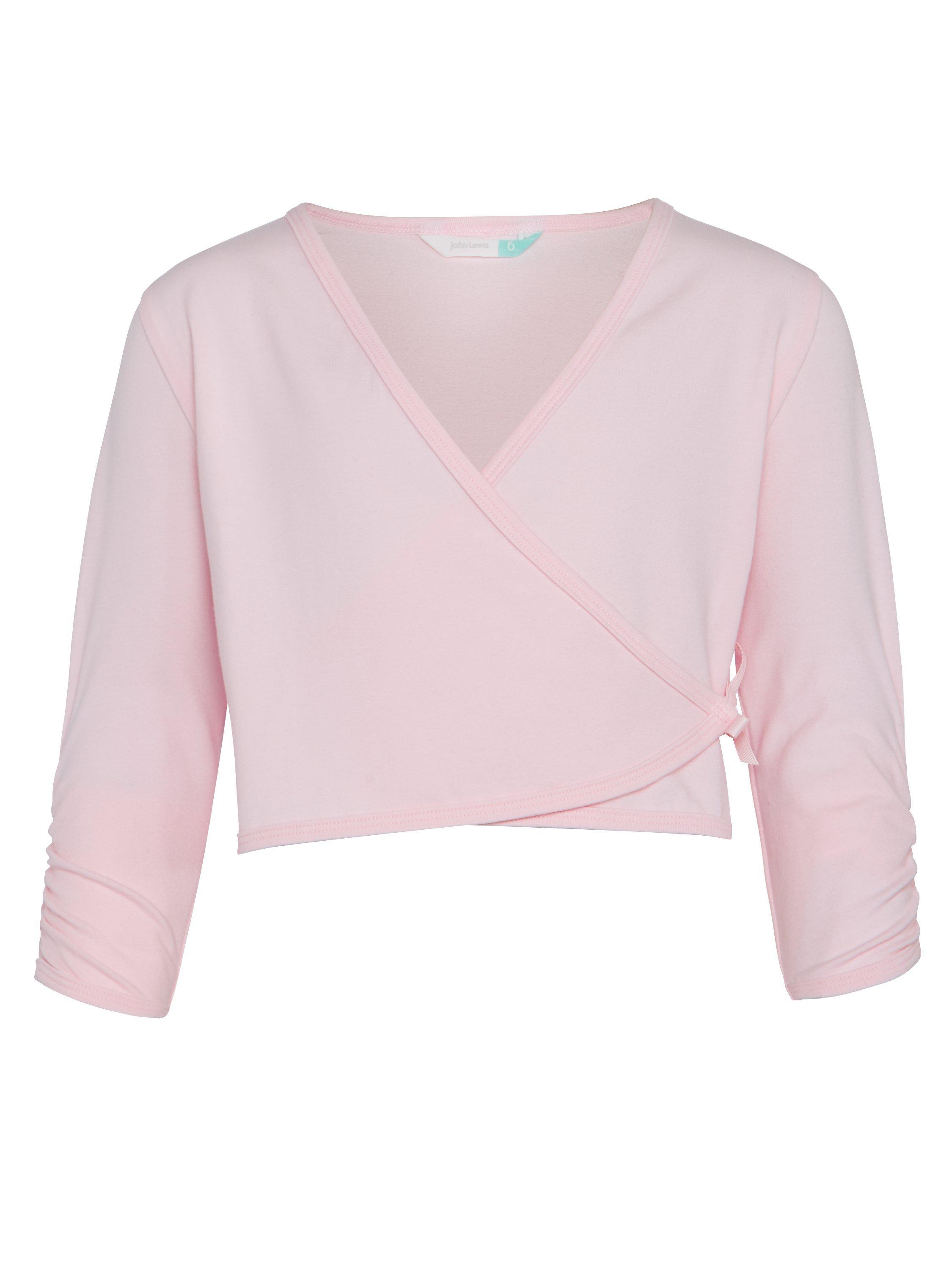 John Lewis Kids' Ballet Wrap Cardigan, Pink