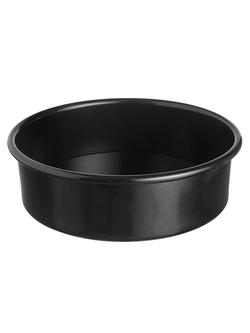 John Lewis Professional Non-Stick Loose Base Sandwich Cake Tin, 20cm, Black