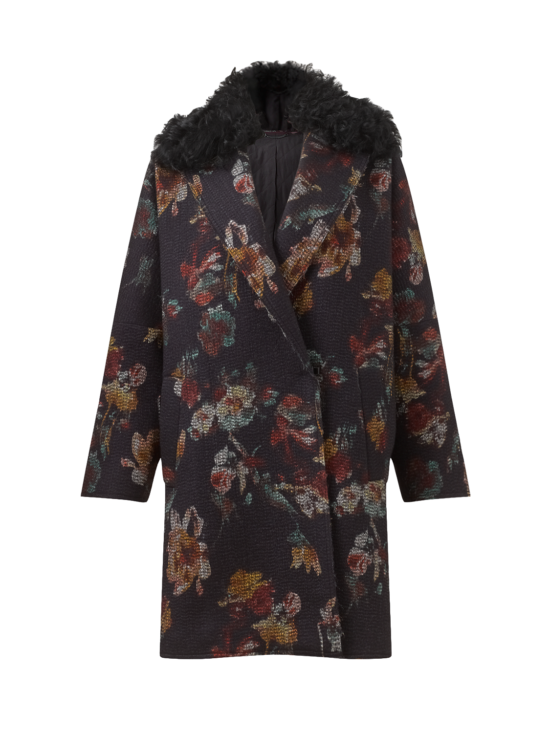 Jigsaw Needle Punch Floral Coat, Multi