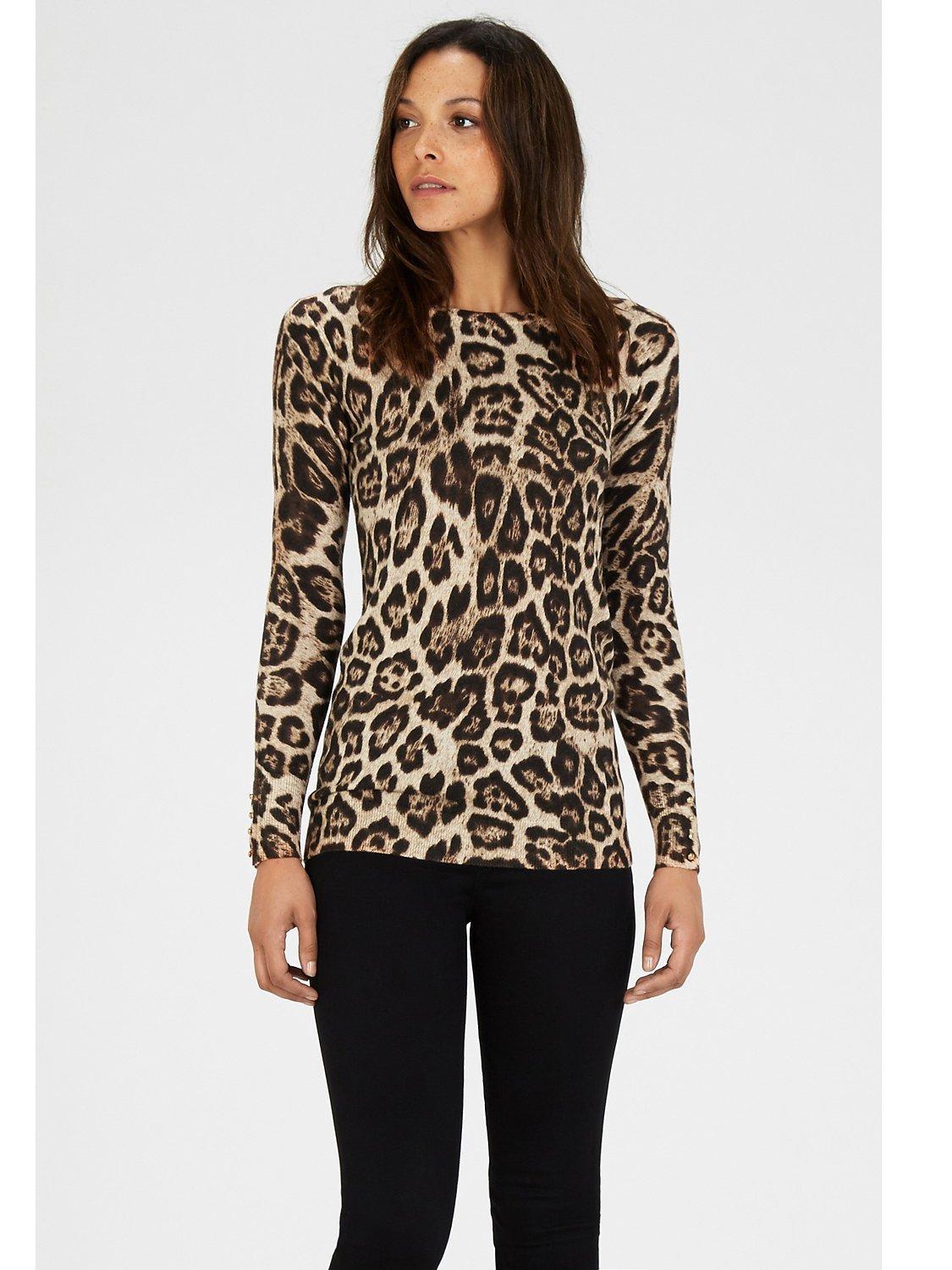 Warehouse leopard print jumper new arrivals