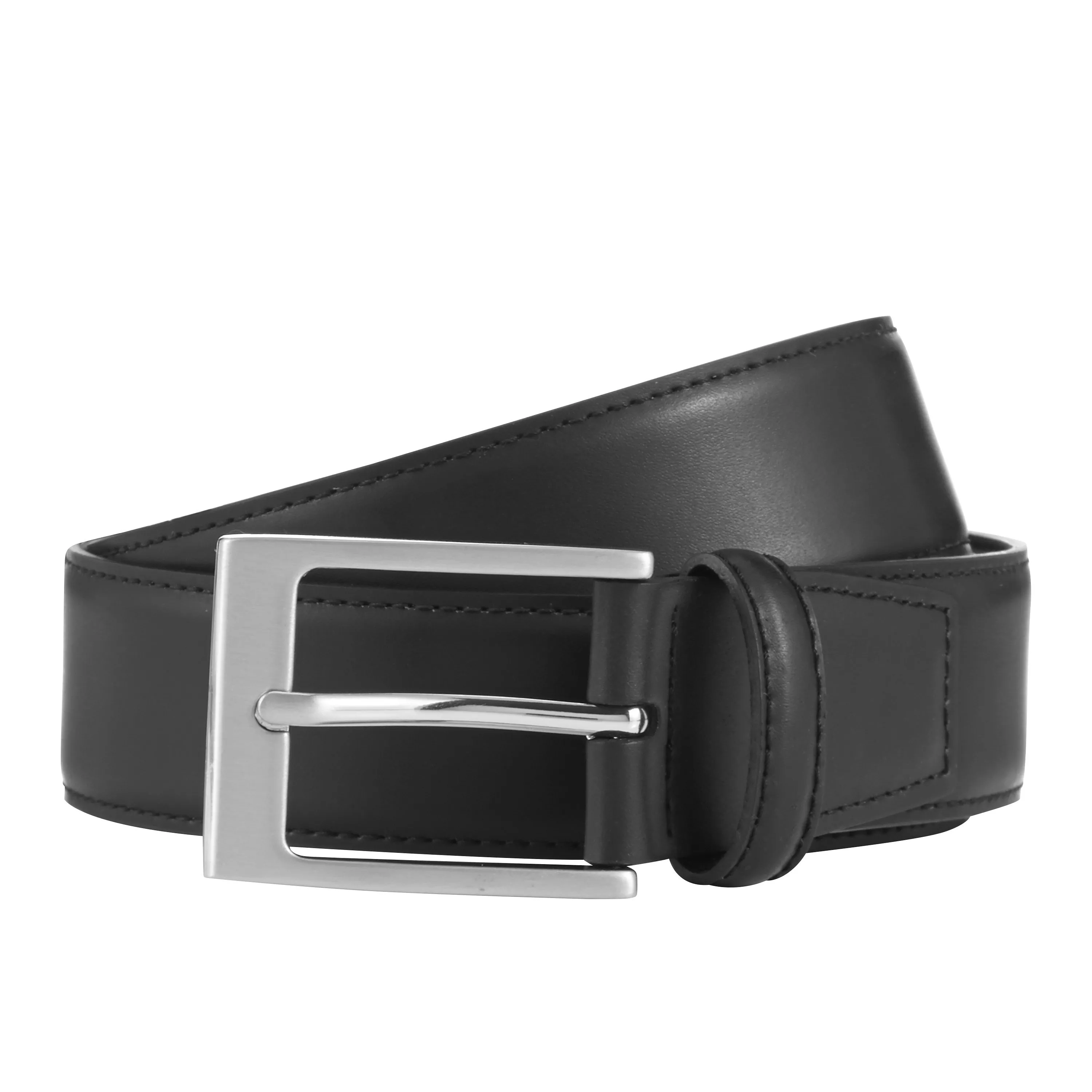 John Lewis Classic Leather Belt Black