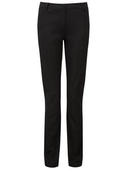 Pure Collection Cotton Stretch Straight Leg Jeans, Black