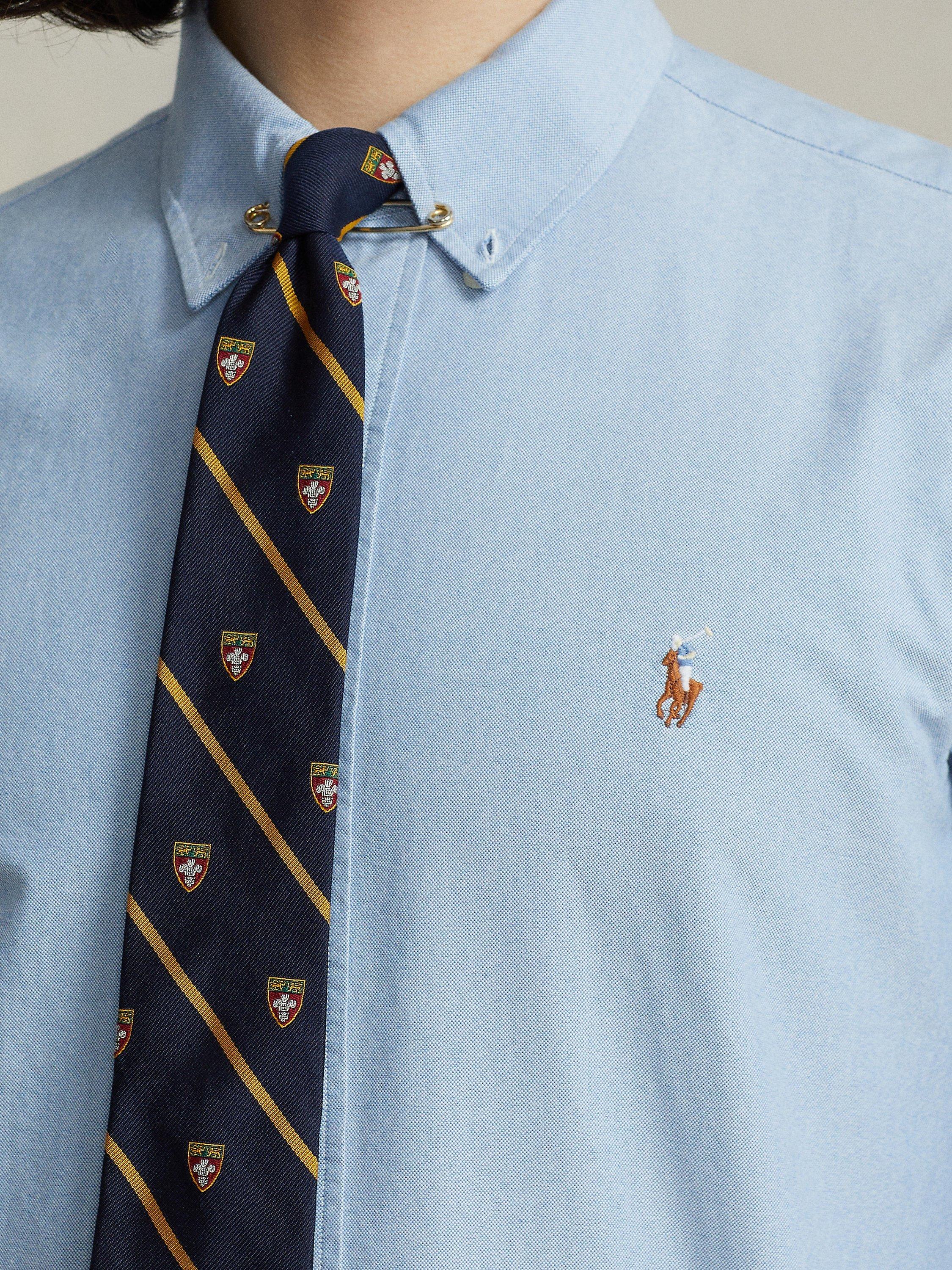 Product image 3 of 4, which shows Polo Ralph Lauren Custom Fit Oxford Shirt,Blue, S