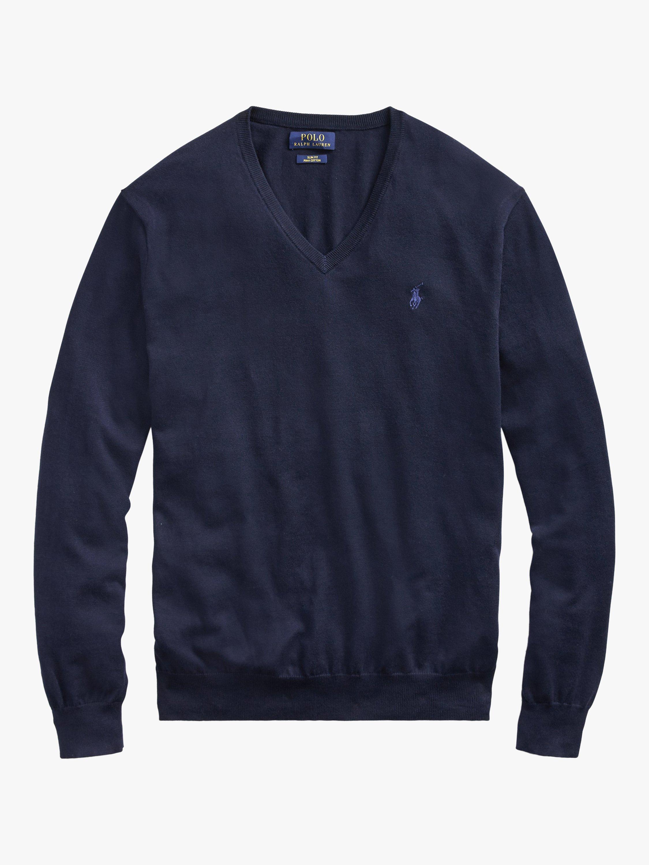 Polo Ralph Lauren Pima Cotton V Neck Jumper