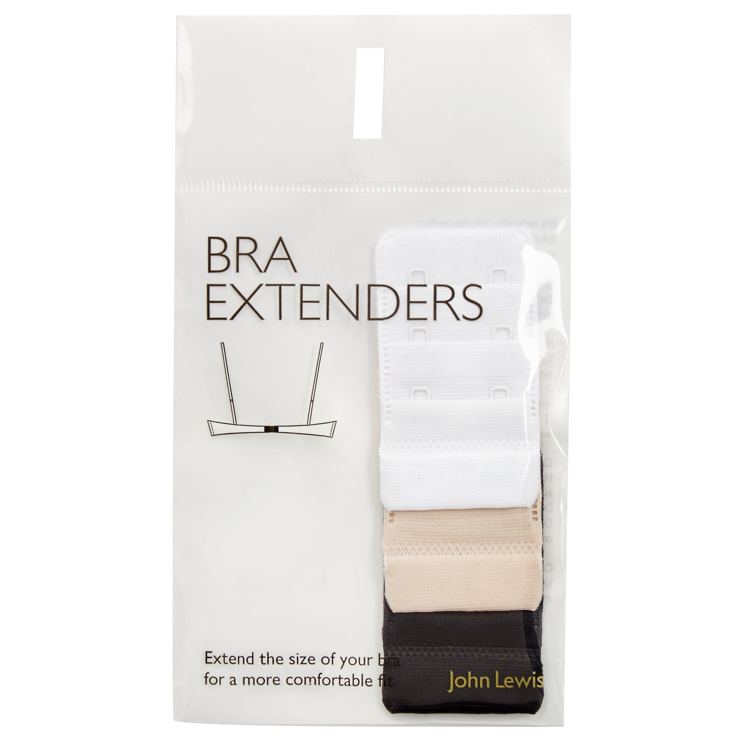 Product image 1 of 5, which shows John Lewis 3 Pack 2 Hook Bra Extenders, Multi