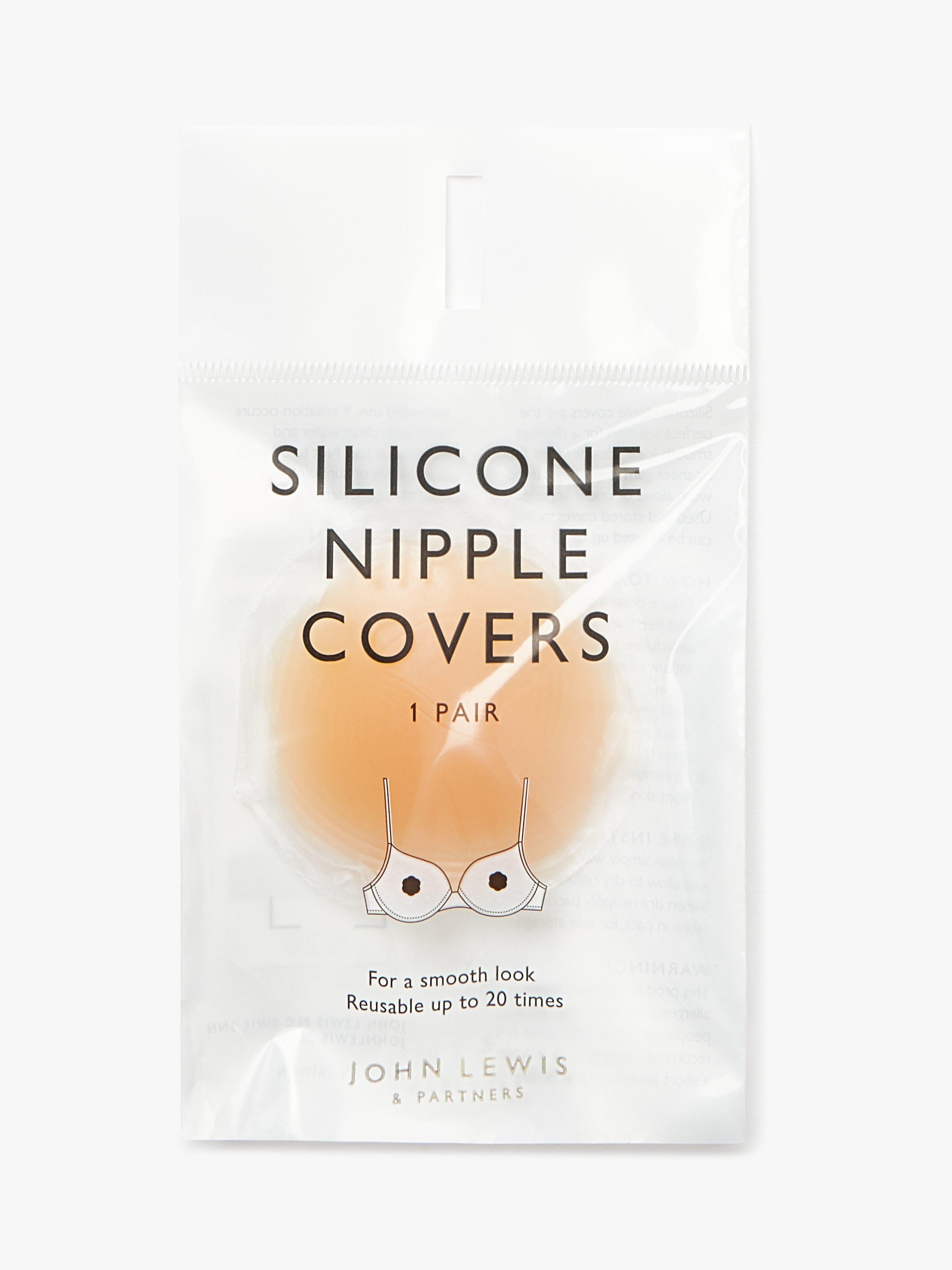 Product image 2 of 2, which shows John Lewis Silicone Nipple Covers, 1 Pair, Almond