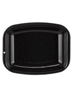 John Lewis Vitreous Enamel Non-Stick Roaster Oven Dish - view 2, Black