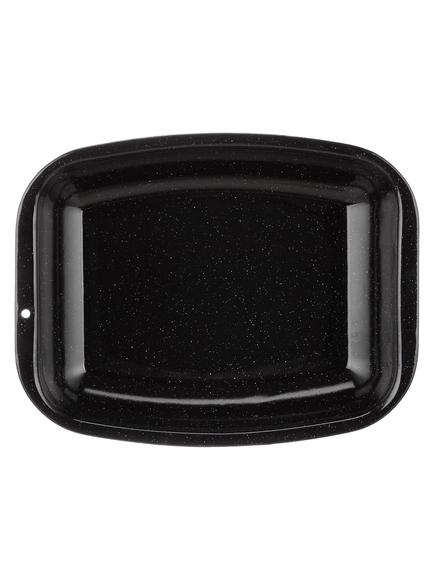 John Lewis Vitreous Enamel Non-Stick Roaster Oven Dish - view 2, Black