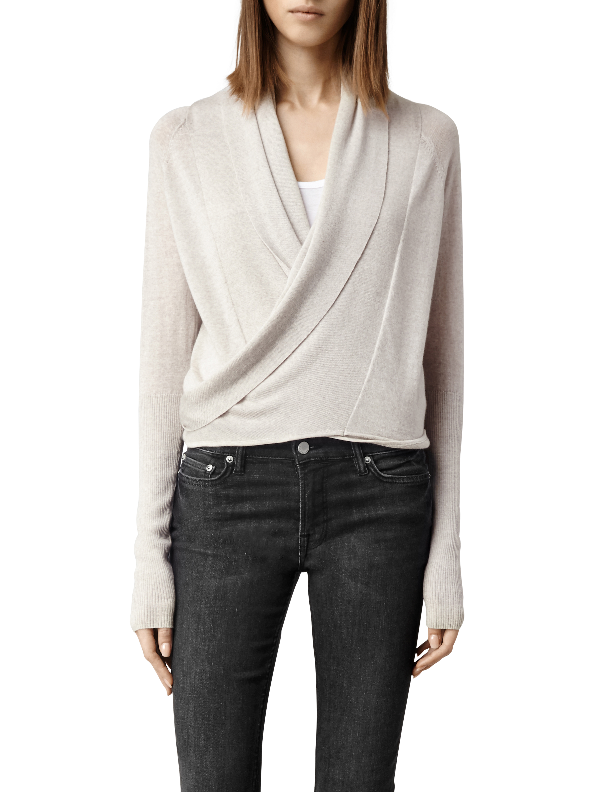 AllSaints Wasson Pirate Cardigan, Oyster