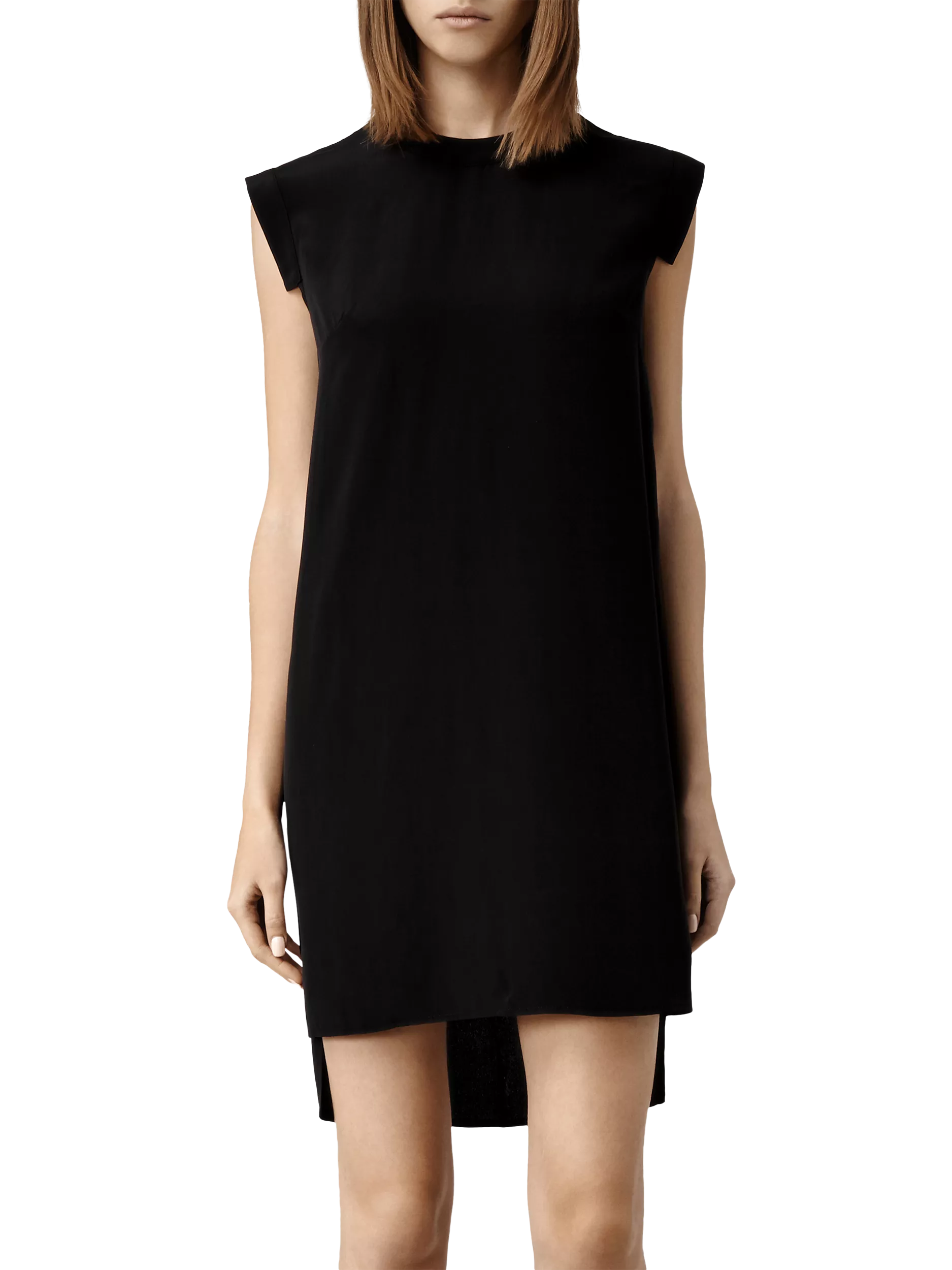 The AllSaints Levia Silk Dress in Black Size 4 outlets