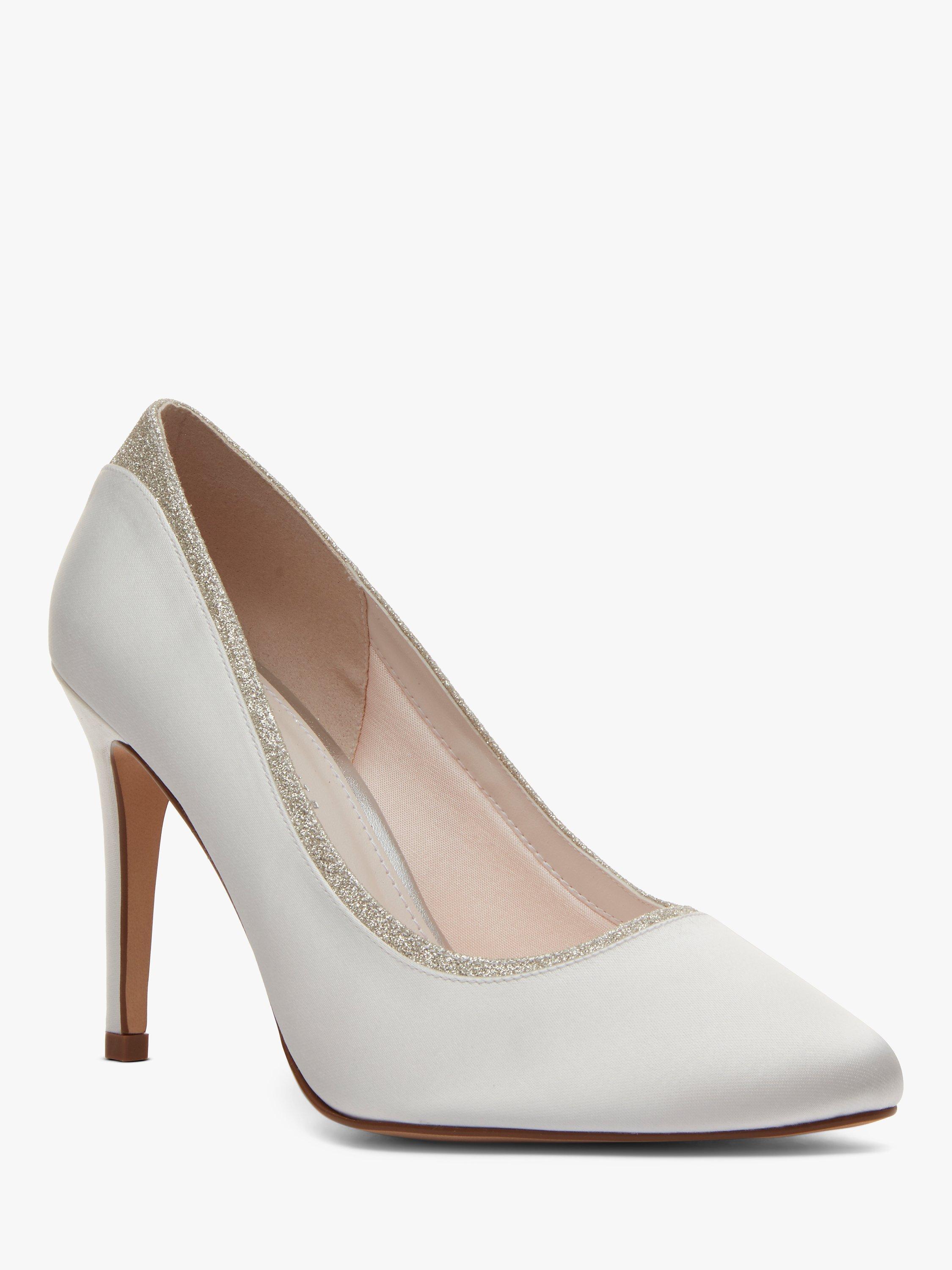 Rainbow Club Billie High Heeled Stiletto Court Shoes, Ivory, 4