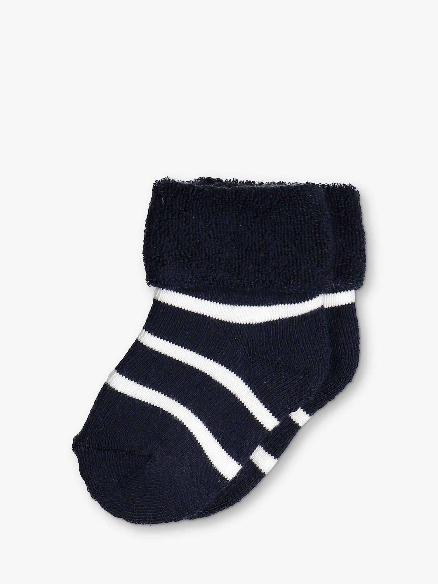 Polarn O. Pyret Baby Stripe Socks, Blue, 1-4 months