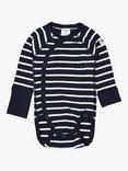 Polarn O. Pyret Baby GOTS Organic Cotton Stripe Wraparound Bodysuit