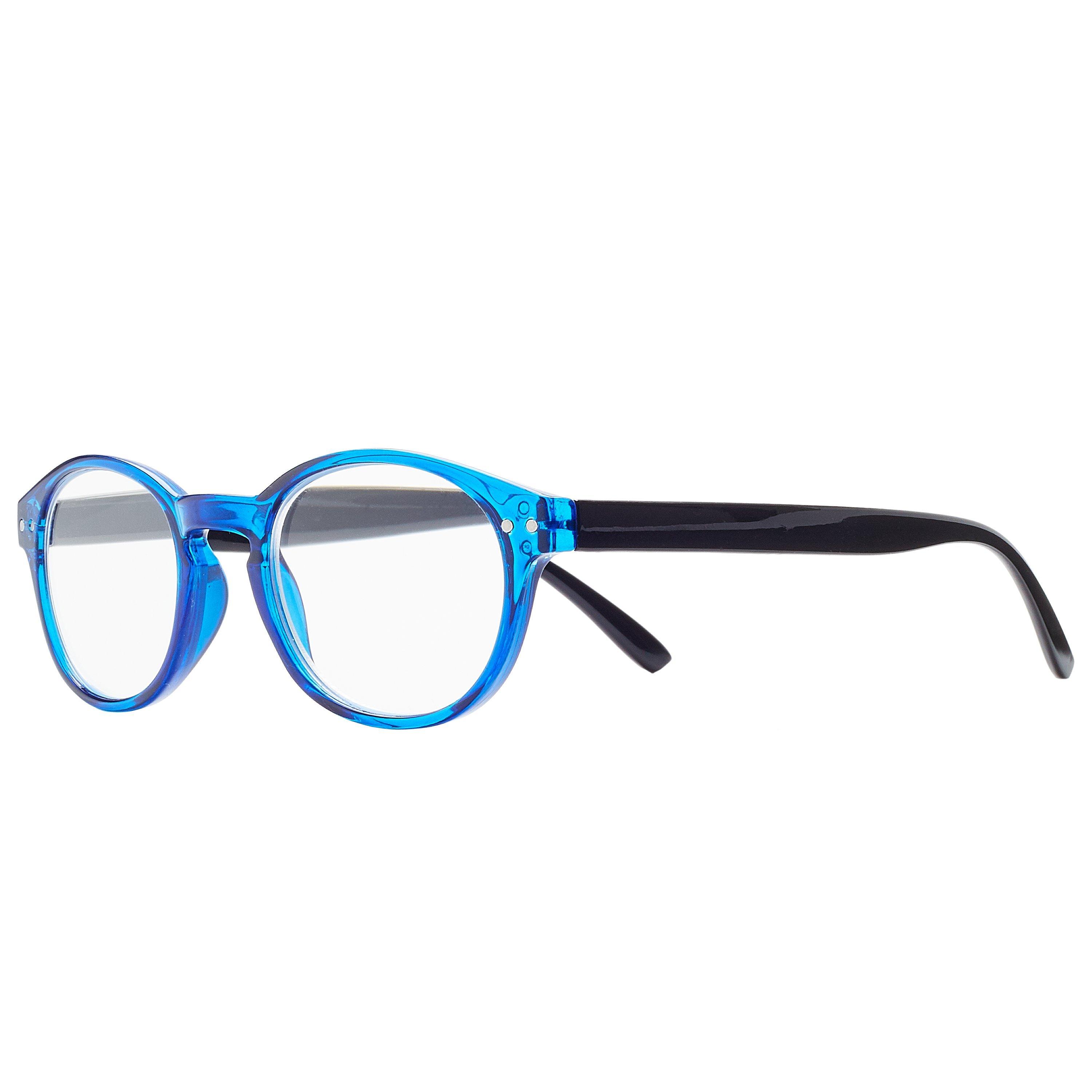 Magnif Eyes Very Narrow Fit Ready Readers St Louis Glasses Cobalt Black