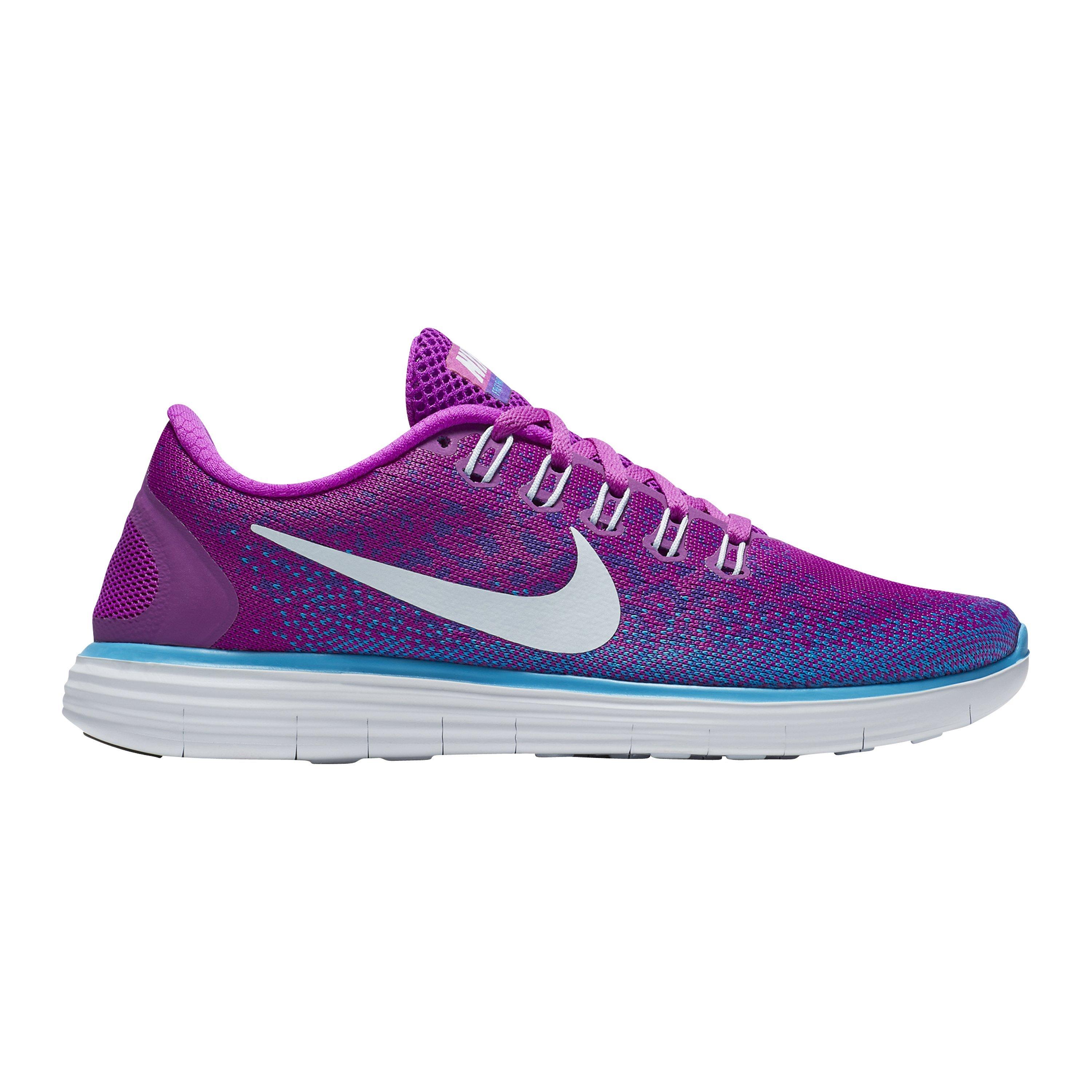 Nike Free RN Distance Women's Running Shoes, Violet/Blue