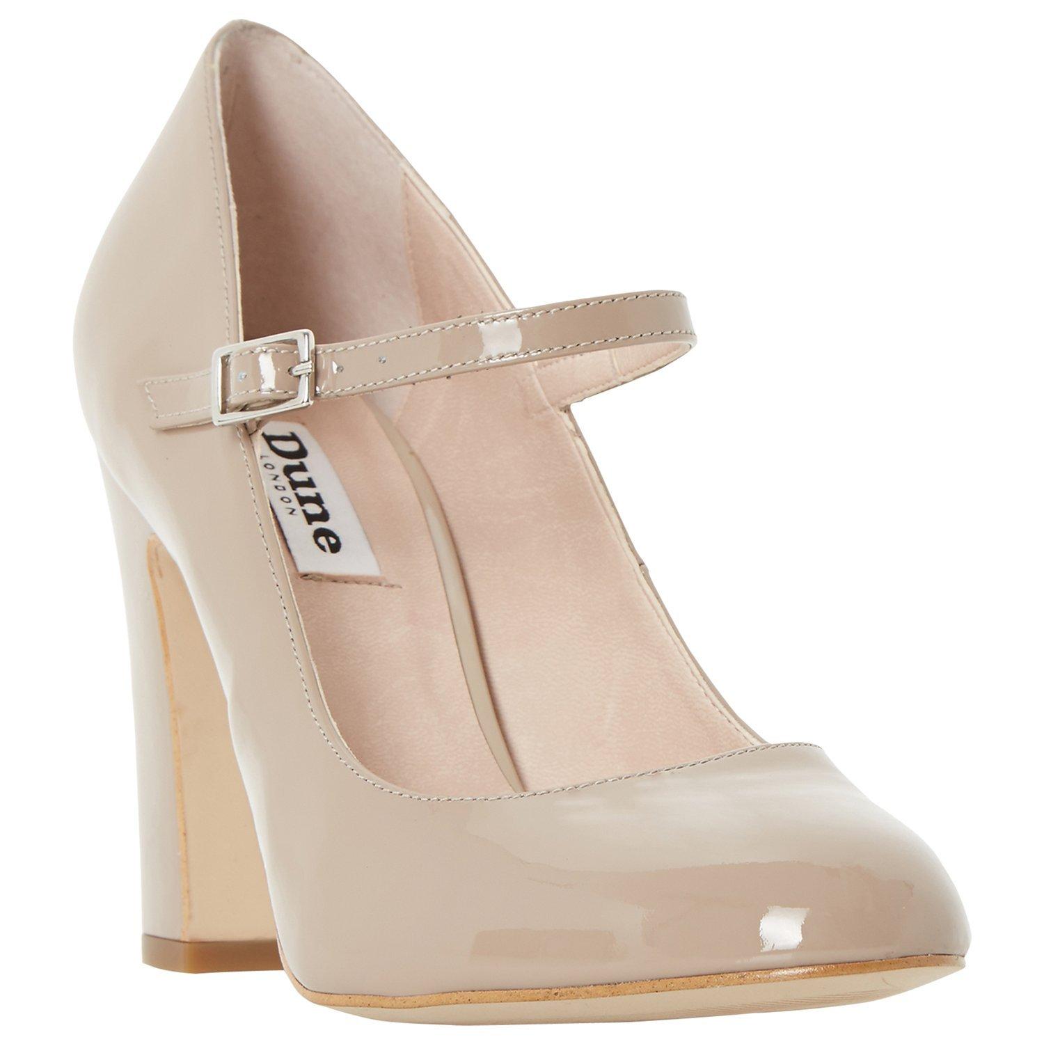Dune Audrie High Block Heeled Mary Jane Court Shoes