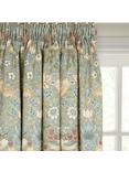 Morris & Co. Strawberry Thief Pair Lined Pencil Pleat Curtains, Duck Egg