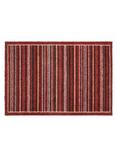 John Lewis Washable Multi Stripe Door Mat, L50 x W75cm, Red