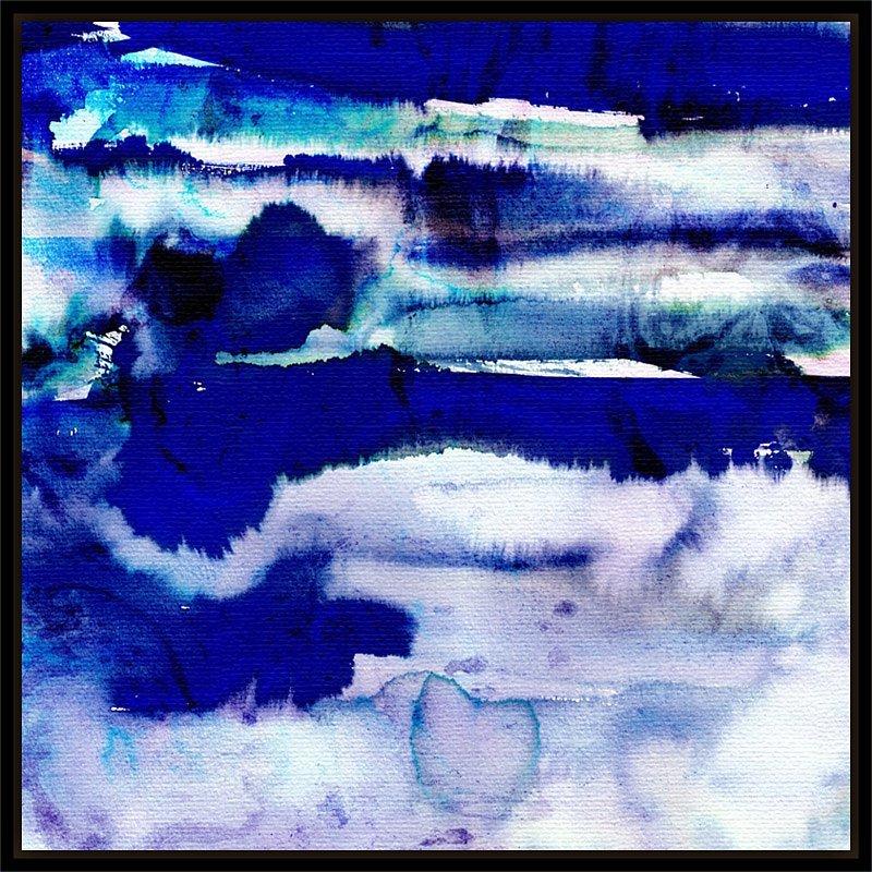 Amy Sia - Santorini, Black Framed Canvas