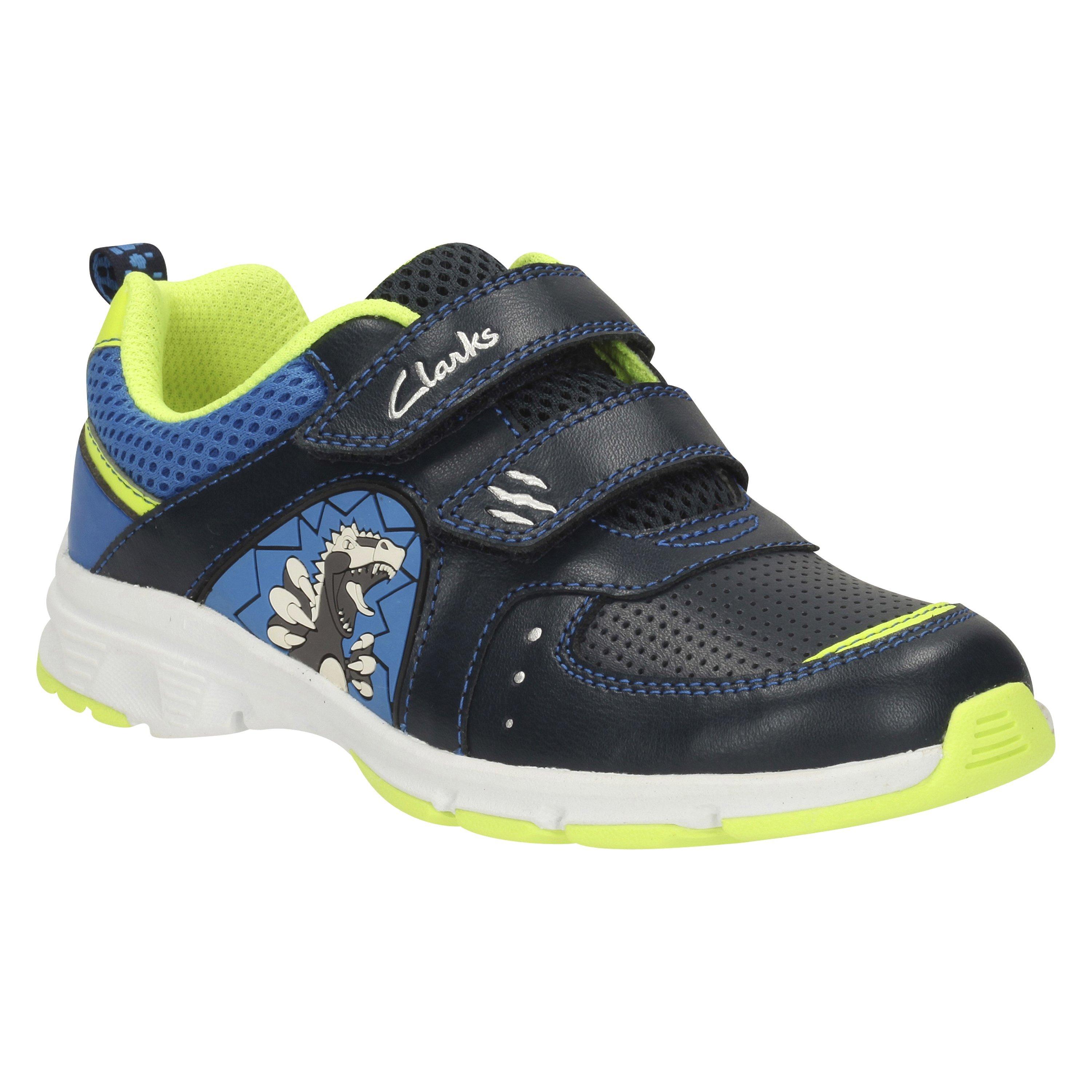 Clarks Children's Pass Roar Sports Shoes, Navy