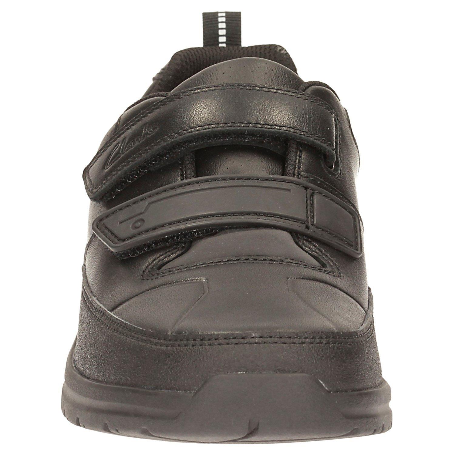 Clarks Children's Gloform Reflect Ace Leather School Shoes, Black