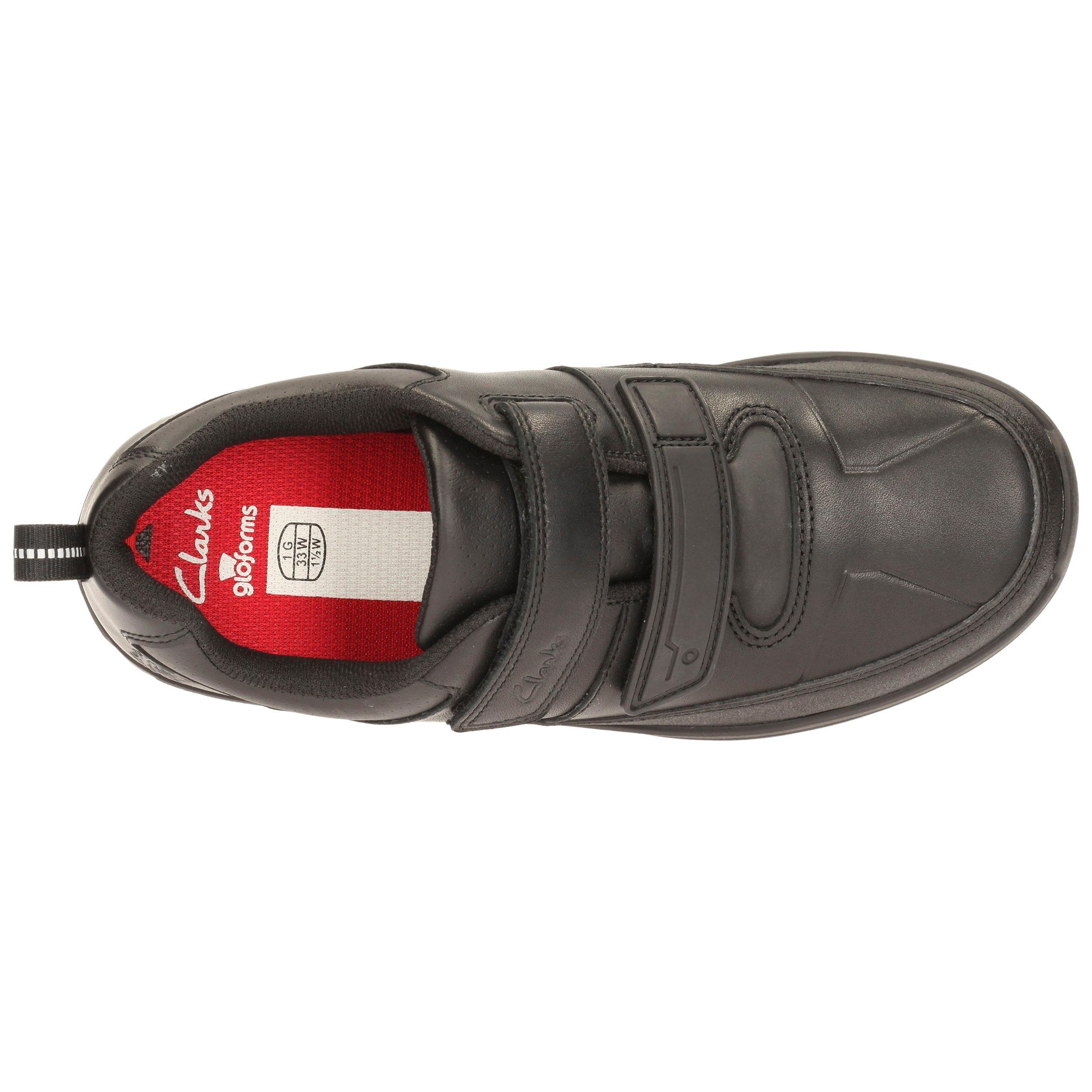 Clarks Children's Gloform Reflect Ace Leather School Shoes, Black
