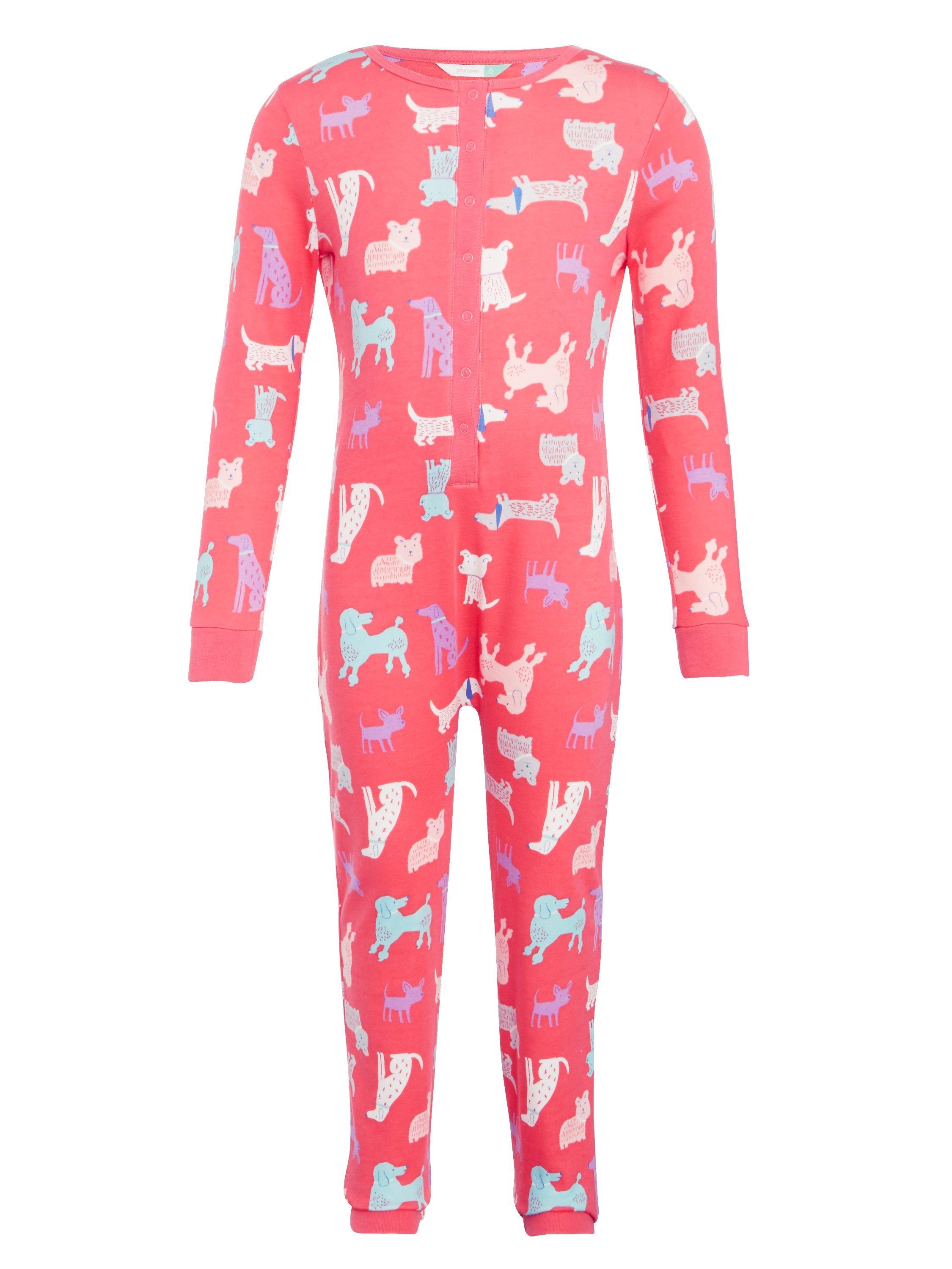 John Lewis Children s Dog Onesie Pink