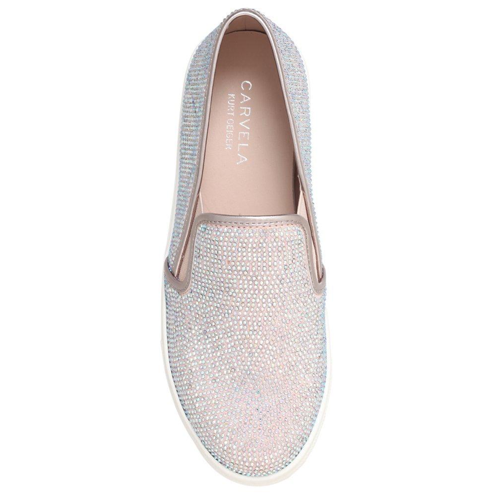 Carvela Jamie Embellished Slip On Trainers Nude