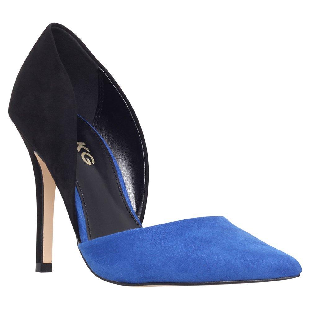 Miss KG Shannon Pointed Toe Stiletto Court Shoes, Black/Blue