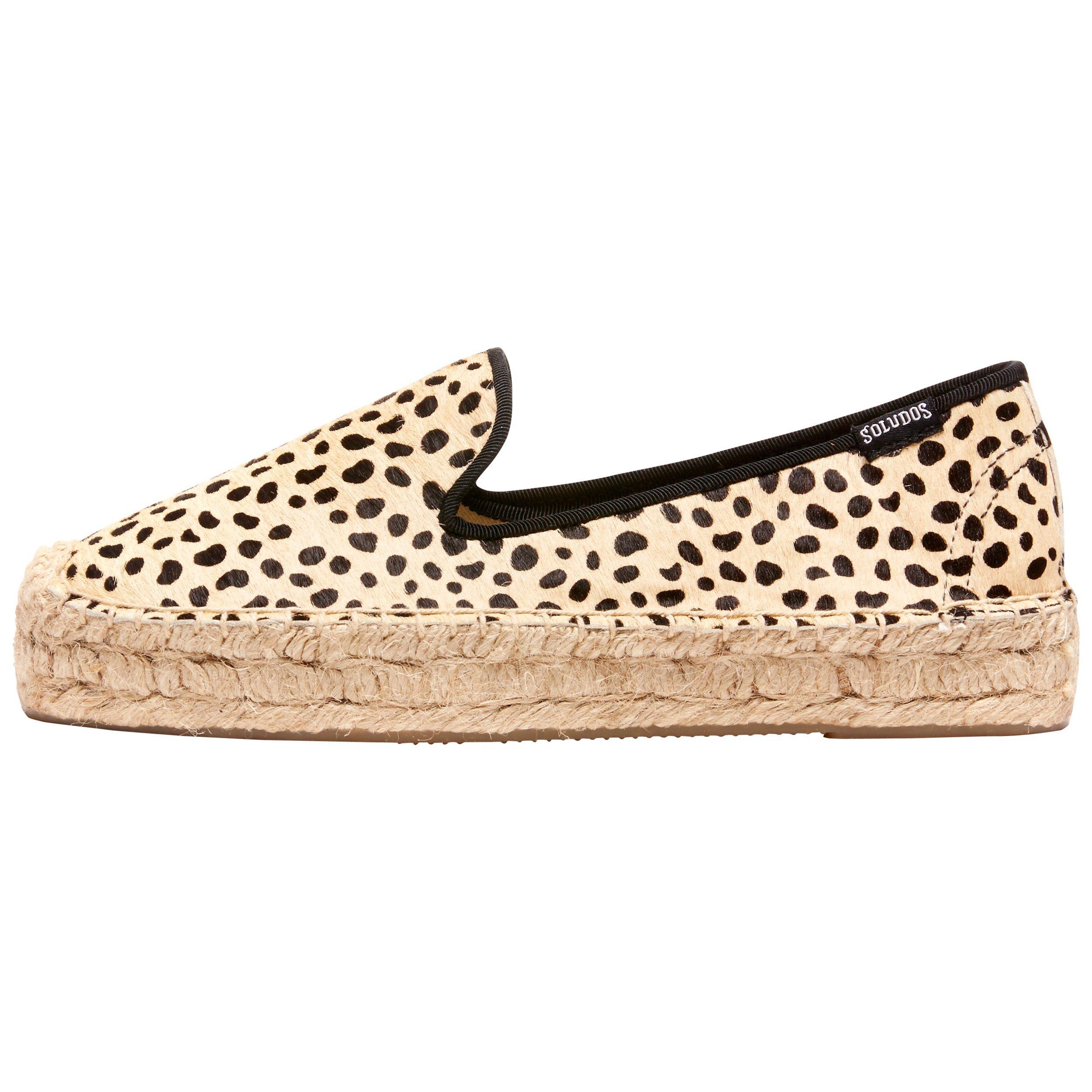 Soludos Animal Print Platform Espadrilles Leopard