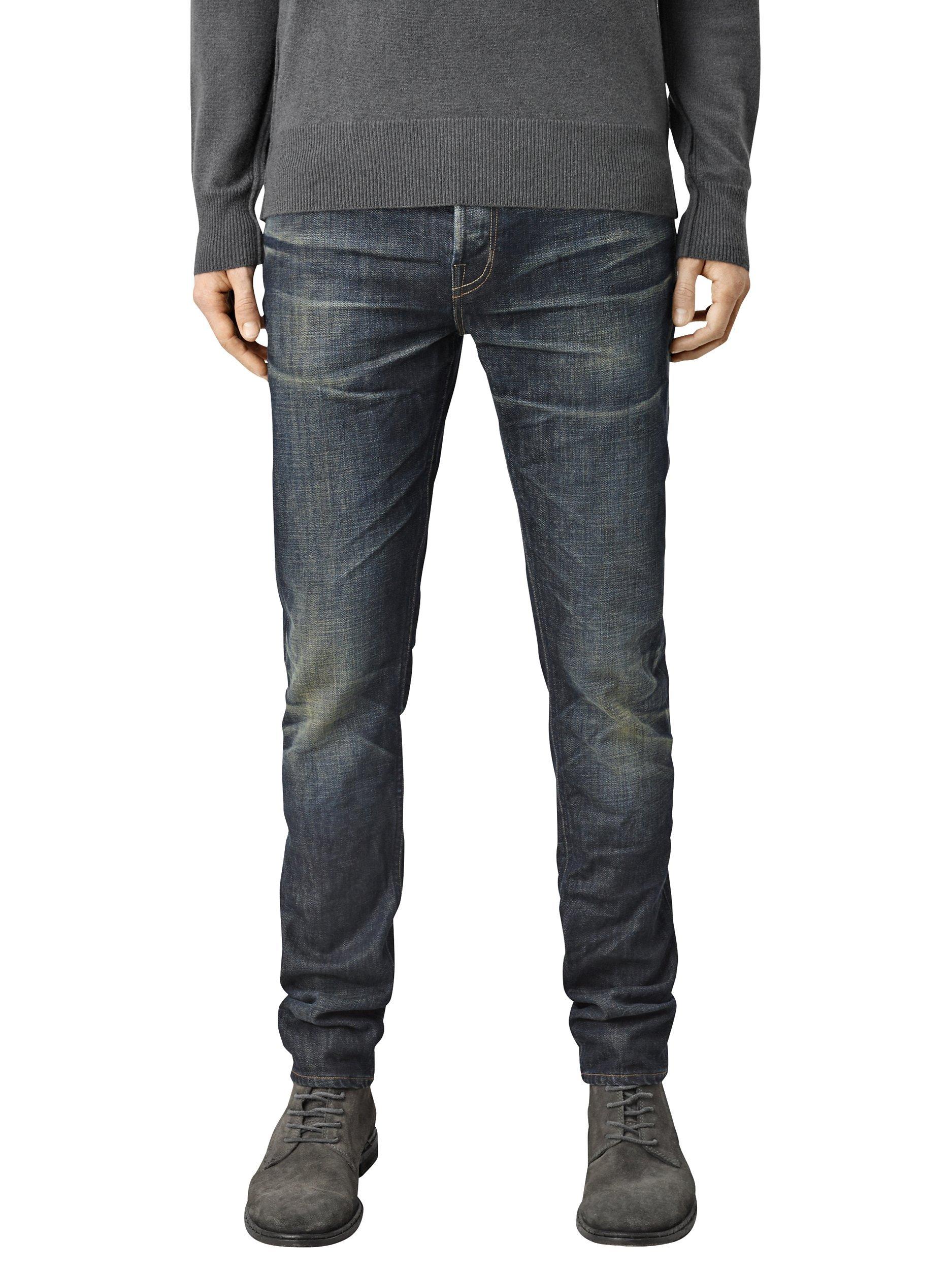 AllSaints Hardin Slim Fit Pistol Jeans, Indigo Blue