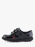 Kickers Kids' Kick Lo Lace Up Shoes, Black Patent