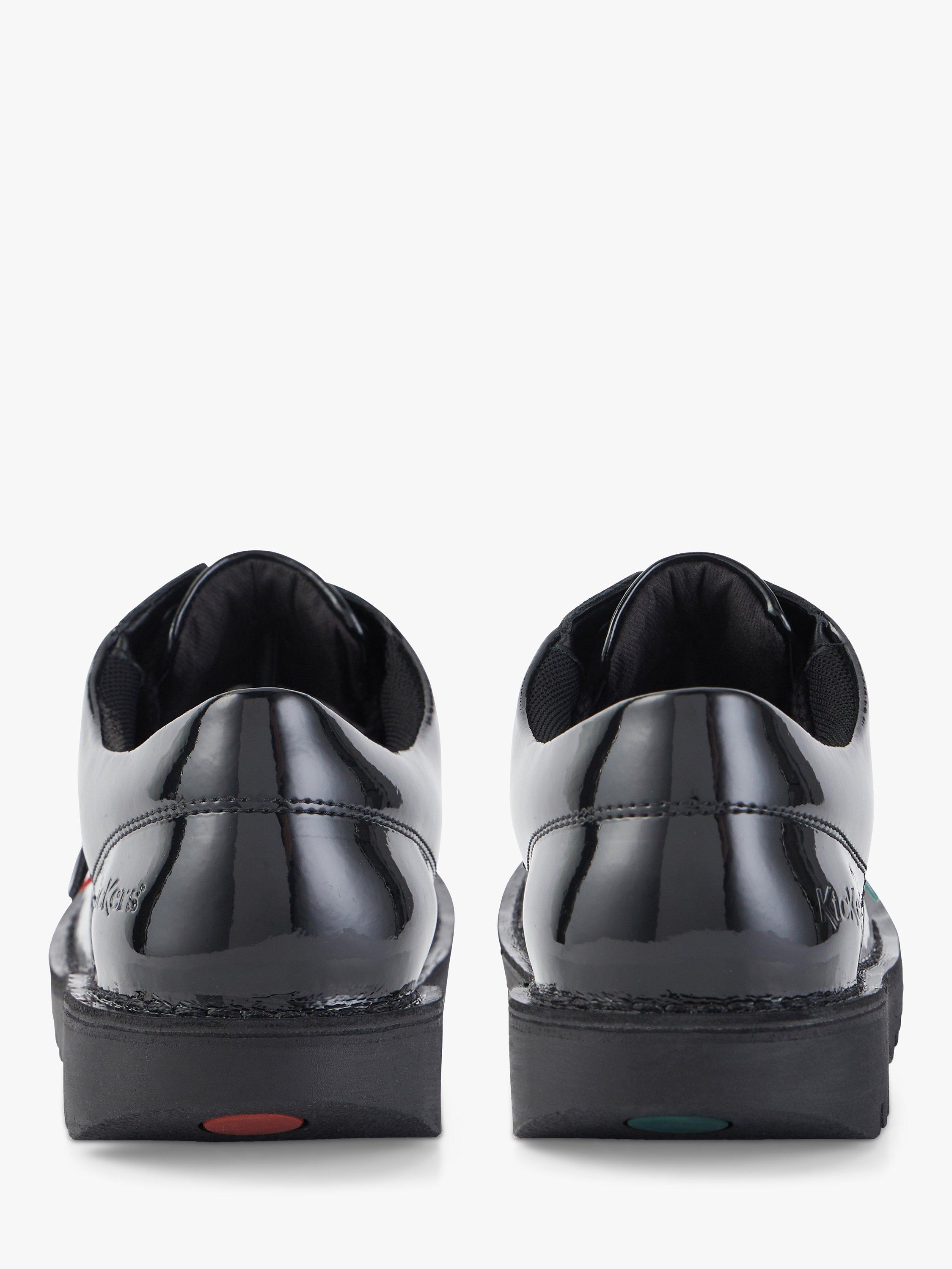 Product image 5 of 6, which shows Kickers Kids' Kick Lo Lace Up Shoes, Black Patent, 31