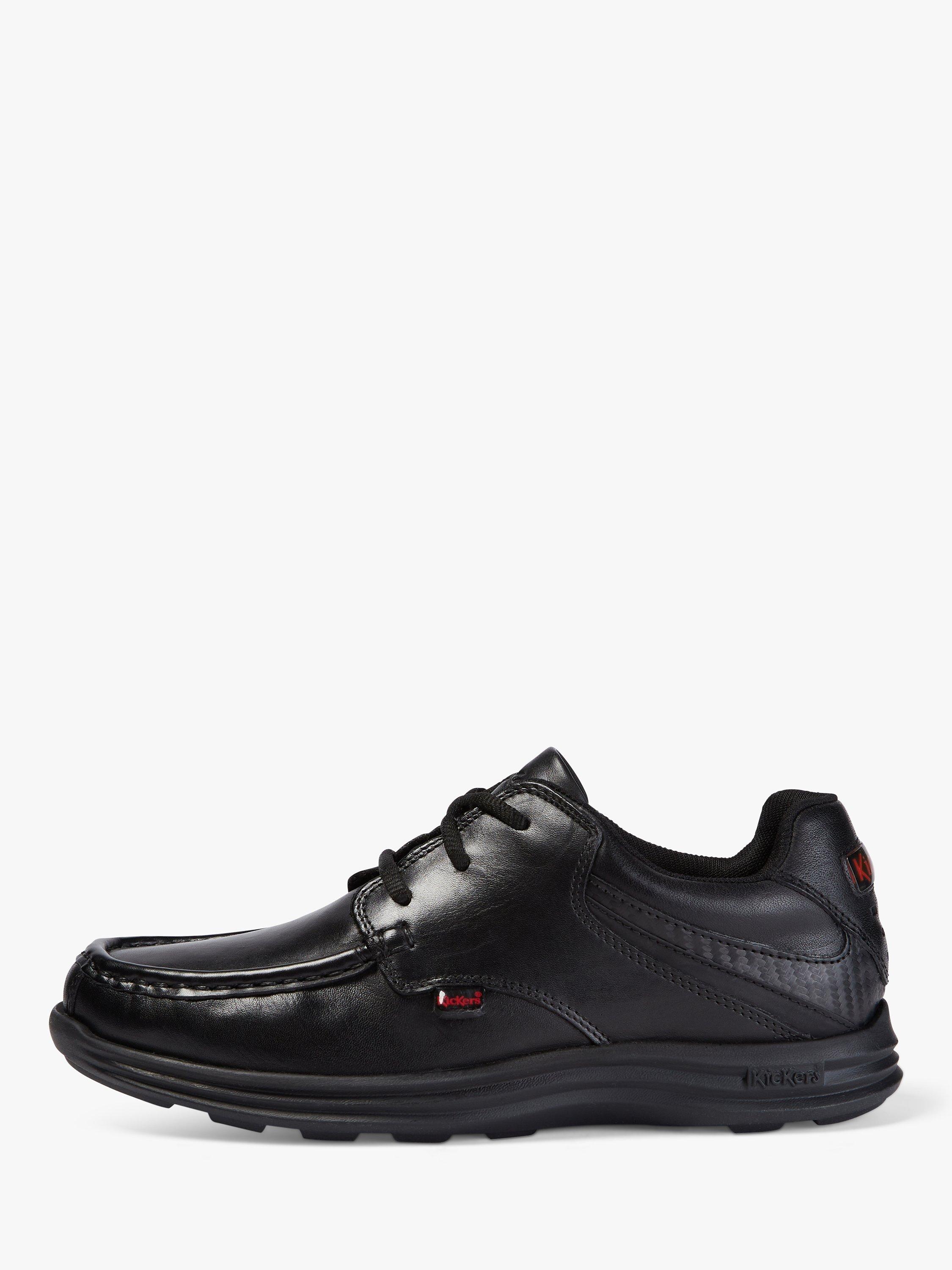 Product image 5 of 6, which shows Kickers Kids' Leather Reasan Laced Shoes, Black Leather, 34
