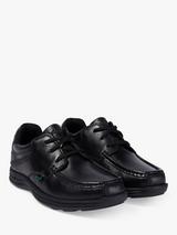 Kickers Kids' Leather Reasan Laced Shoes, Black