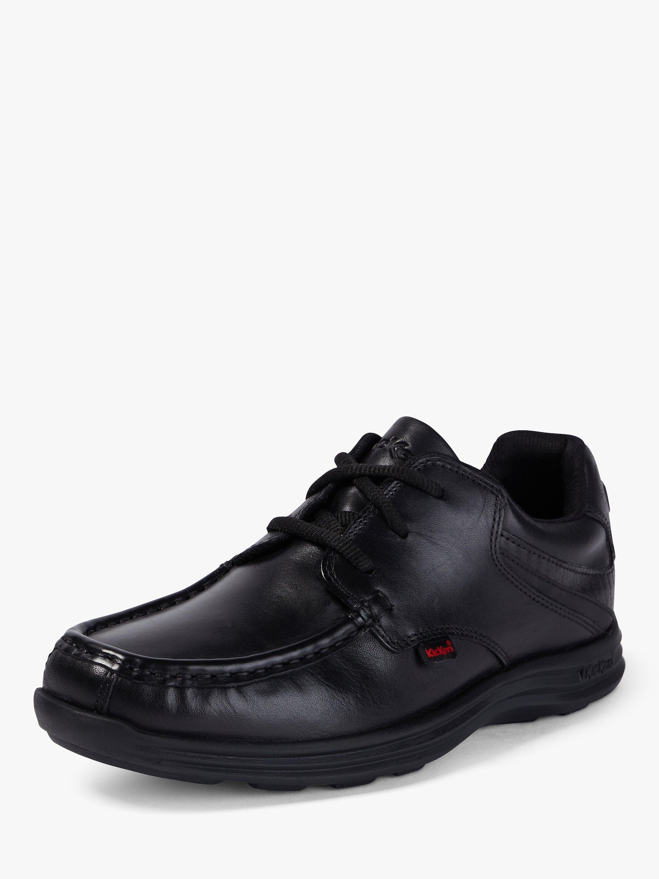 Product image 6 of 6, which shows Kickers Kids' Leather Reasan Laced Shoes, Black Leather, 34