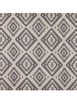 John Lewis Native Weave Pair Lined Eyelet Curtains - view 2, Steel