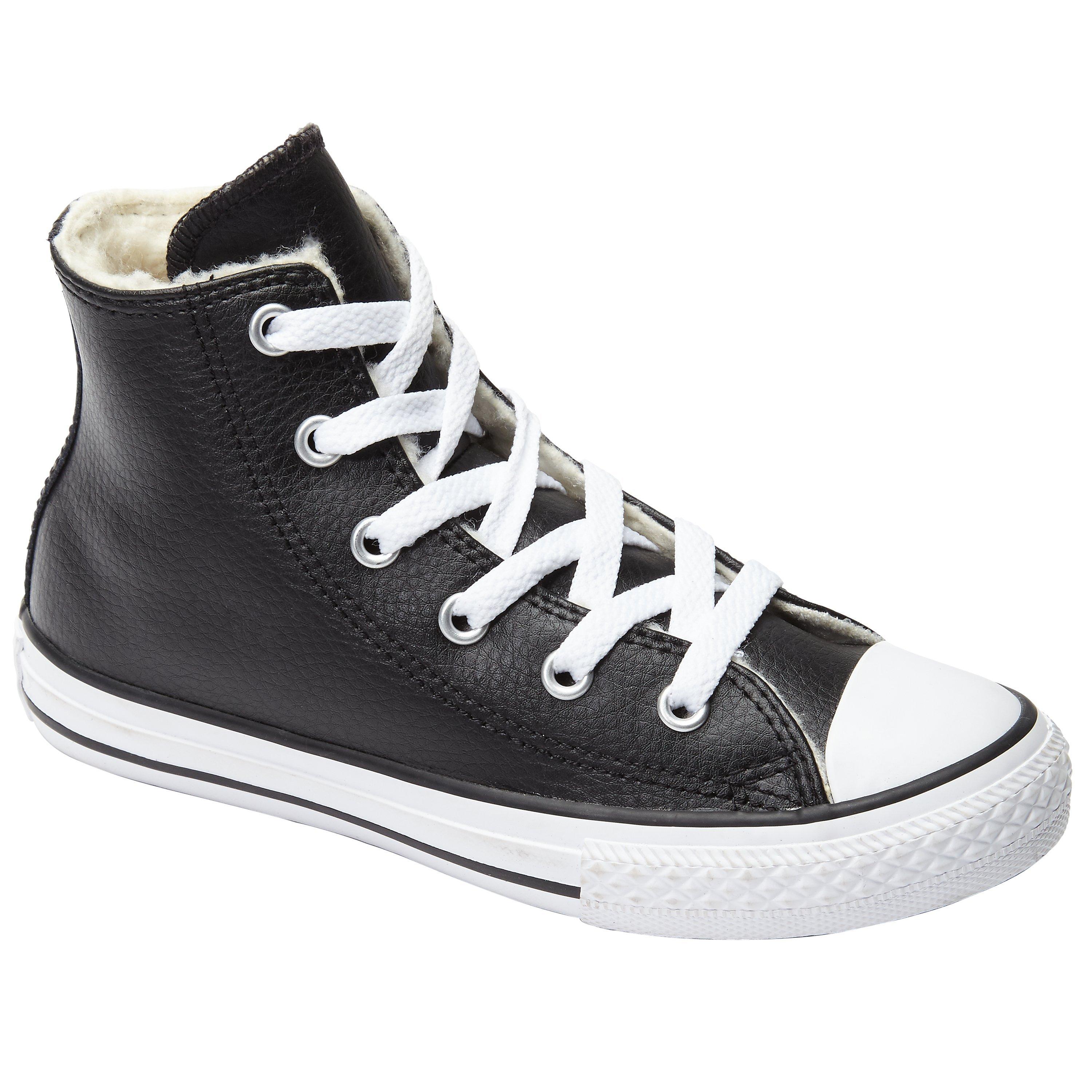 Converse Children s Chuck Taylor All Star Faux Fur Lined Trainers Black