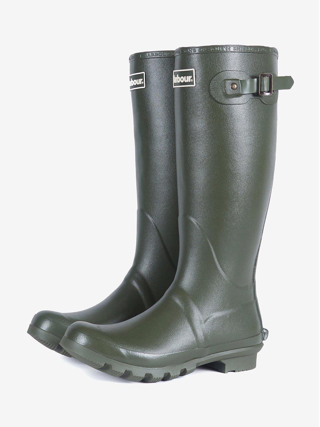 Barbour Bede Waterproof Wellington Boots Olive