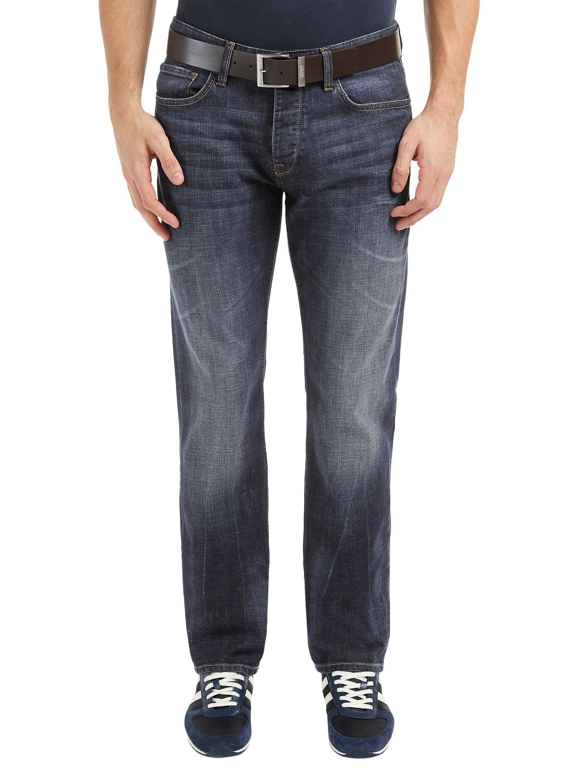 BOSS Orange Orange25 Regular Straight Jeans, Navy