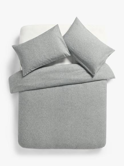 John Lewis Euan Pure Brushed Cotton Bedding, Grey