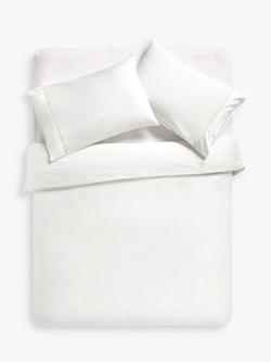 John Lewis Soft and Silky Garda Lattice Stitch Egyptian Cotton 400 Thread Count Bedding, Cream