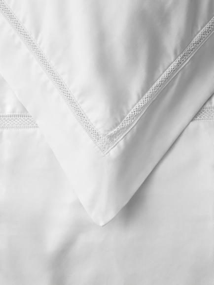 John Lewis Garda Egyptian Cotton Sateen Bedding, 400 Thread Count, Cream