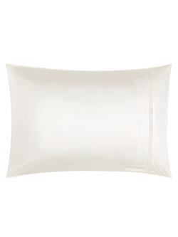 John Lewis Soft and Silky Garda Lattice Stitch Egyptian Cotton 400 Thread Count Bedding - view 2, Cream