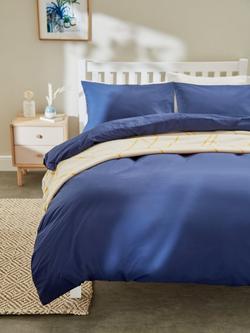 John Lewis Pure Cotton Bedding - view 2, Navy